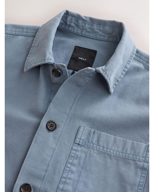 Next Blue Chore Canvas Shacket for men