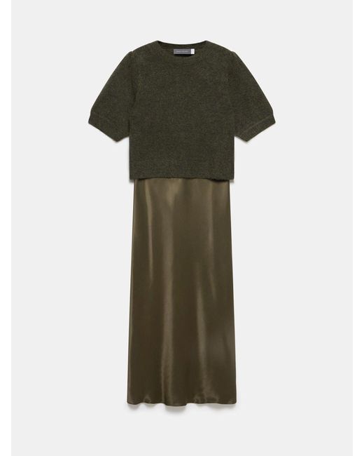 Mint Velvet Women's Green Layered Sweater Midi Dress -  www.rajagirimanappuram.com