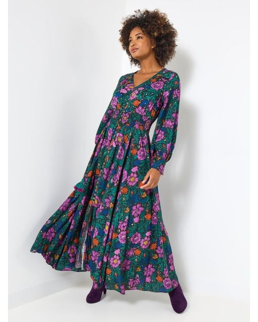 Joe Browns Blue Autumn Floral Maxi Dress