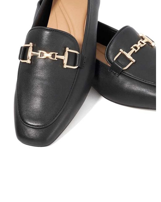 Dune Gray Leather Grained Branded Snaffle Trim Loafers