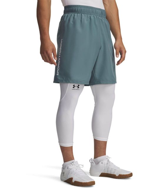 Under Armour Blue Tech Woven Wordmark Shorts for men