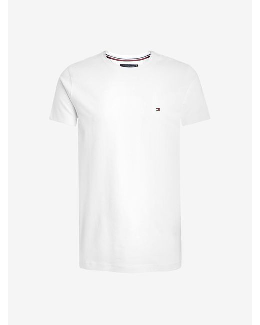 Tommy Hilfiger Slim Fit Core Stretch T-Shirt Mit Rundhalsausschnitt in White für Herren