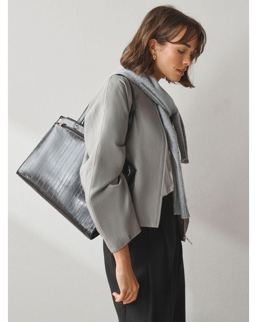 Next Black Structured Tote Bag