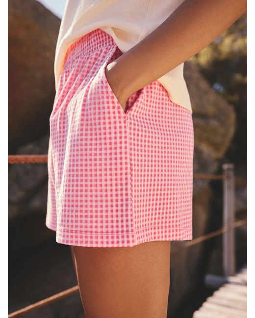 Next Pink Gingham Lightweight Shorts