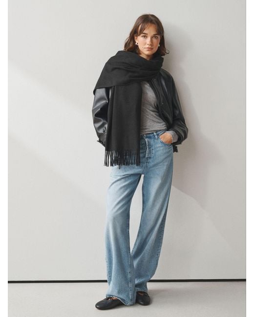 Next Black Midweight Scarf