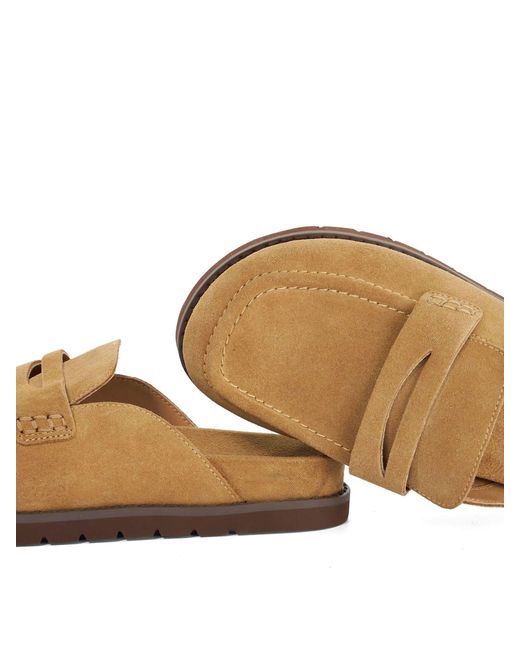 Dune White Goldens Suede Mules