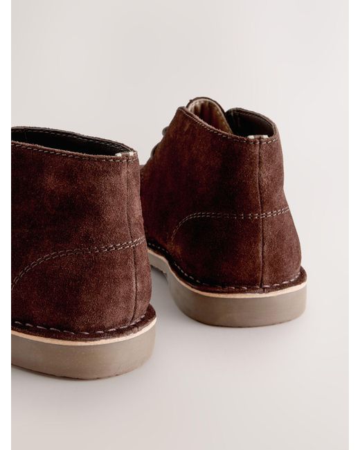 Next Brown Suede Desert Boots for men