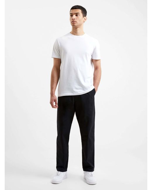 French Connection Black Military 100% Cotton Tapered Chino Trousers for men