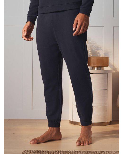 Next Blue Long Sleeve Waffle Pyjamas Set for men