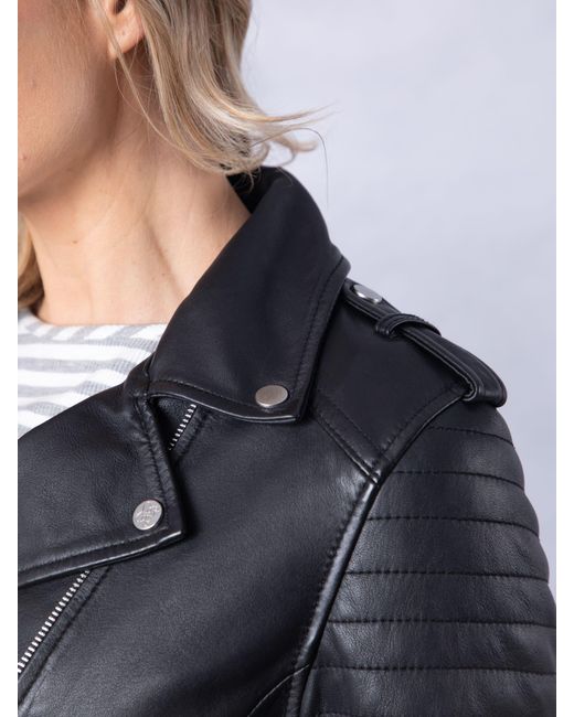 Lakeland Leather Blue Esthwaite Classic Biker Jacket