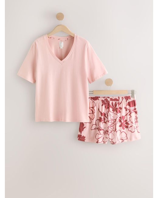 Next Pink Floral Short Pyjamas Set