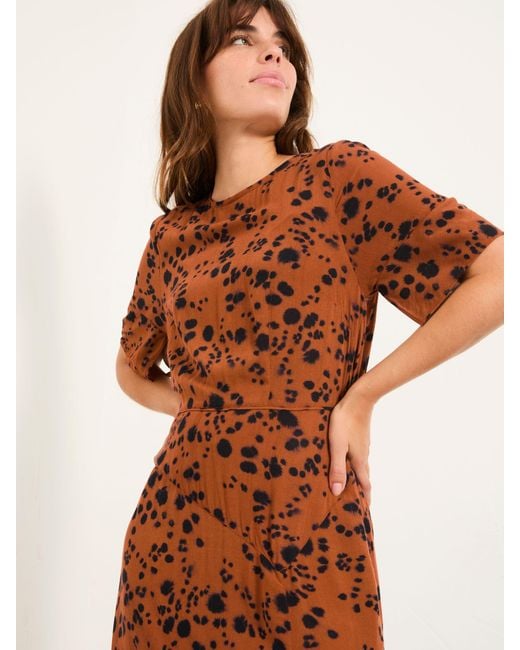 FatFace Brown Fatface Winona Regular Midi Dress
