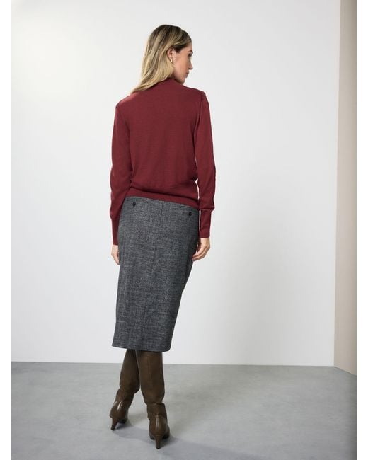 Next Gray Crosshatch Pencil Skirt