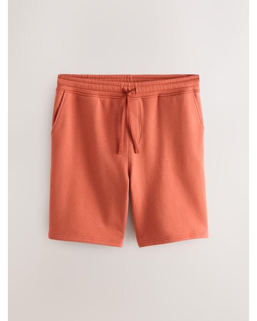 Next Orange Cotton Blend Brushed Jersey Shorts for men