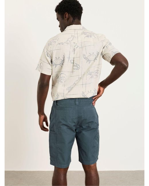 FatFace Blue Fatface Burley Lightweight Cargo Shorts for men