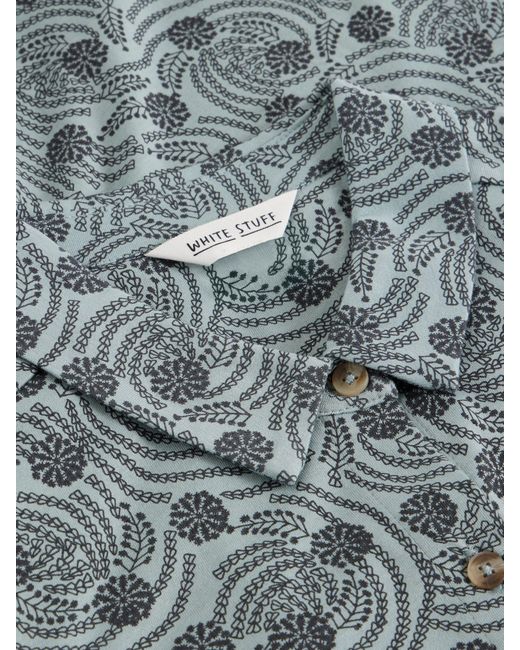 White Stuff Blue Rua Jersey Shirt Dress