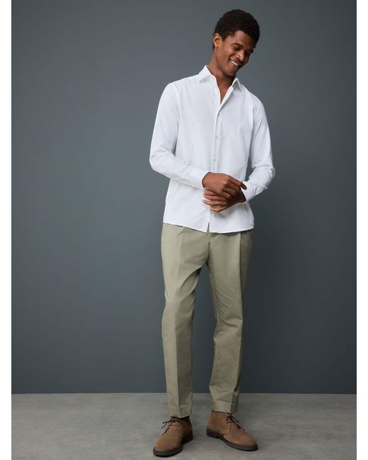 Next Gray Regular Fit Long Sleeve Soft Touch Smart Shirt for men