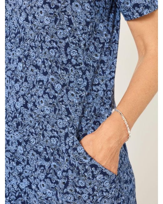 FatFace Blue Fatface Simone Floral Jersey Dress