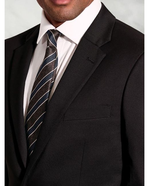 Brook Taverner Black Plain Suit Jacket for men