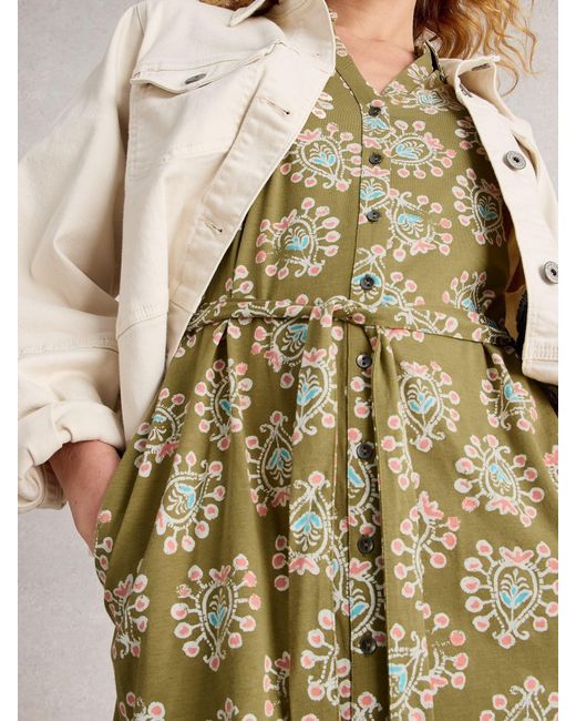 White Stuff Metallic Annie Jersey Shirt Dress