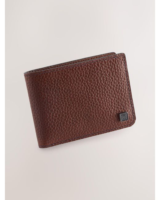 Next Brown Grainy Leather Wallet for men