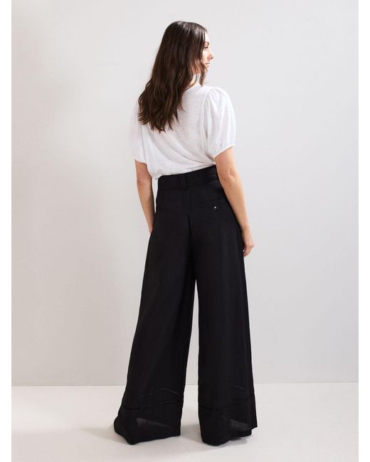 Phase Eight Black Ayse Linen Trousers42