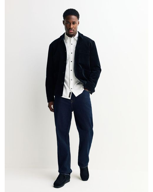 Next White Twin Pocket Western Style Long Sleeve Shirt for men