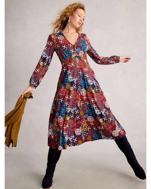 White Stuff Red Megan Jersey Dress