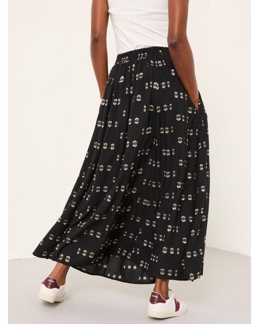 FatFace Black Fatface Willow Metallic Midi Skirt
