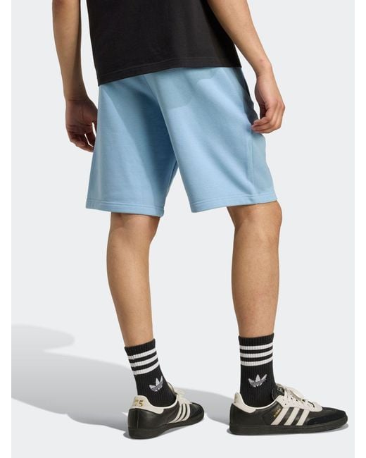 Adidas Originals Blue Trefoil Essentials Shorts for men