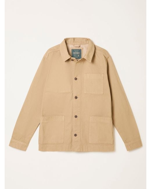 FatFace Natural Fatface Canvas Worker Jacket for men