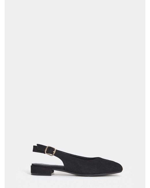JD Williams White Wide Fit Flat Peep Toe Slingbacks Sandals
