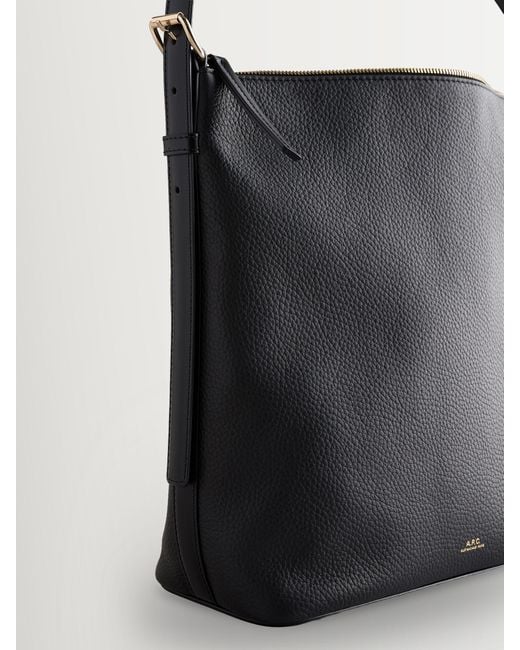 A.P.C. Black A. P.C. Vera Suede Bag