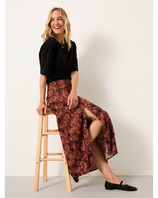 FatFace Brown Fatface Skye Midi Skirt