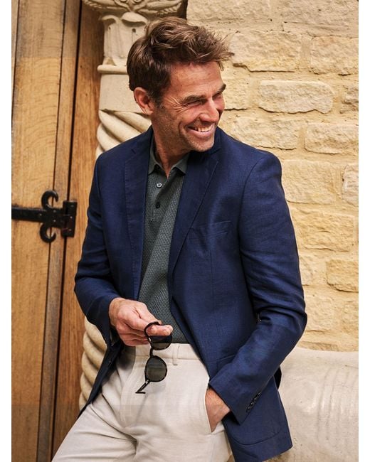 Brook Taverner Blue Tailored Fit Jacket for men