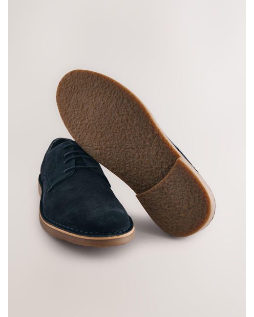 Next Blue Suede Desert Shoes for men
