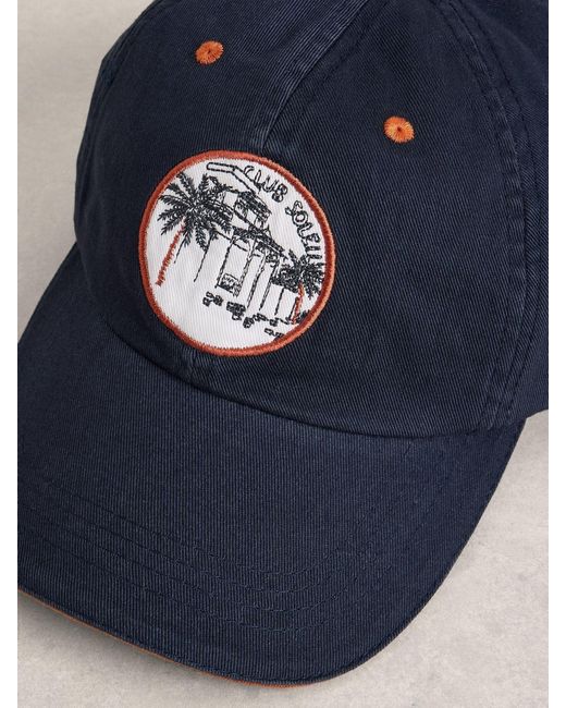 White Stuff Blue Patch Baseball Cap for men