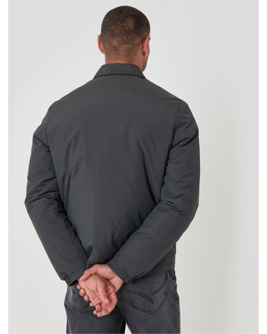 Threadbare Gray Showerproof Collared Harrington Jacket for men