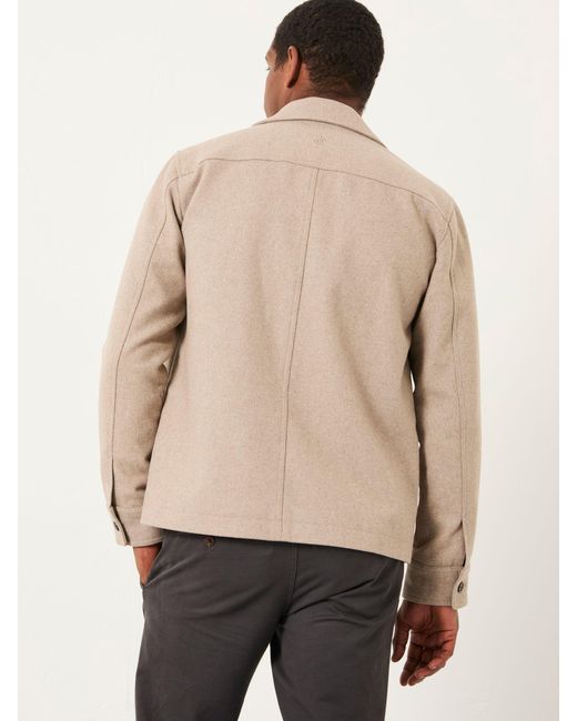FatFace Natural Fatface Hadston Wool Mix Jacket for men
