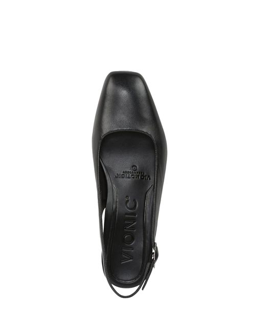 Vionic Black Reyes Arch Support Slingbacks