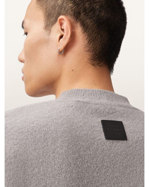 AllSaints Gray Allsaints Marko Crew Jumper for men