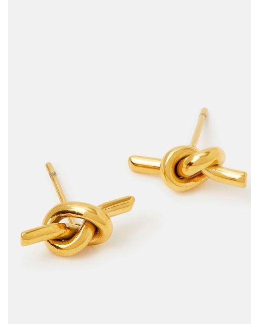 Accessorize Metallic Stainless Steel Knot Stud Earrings