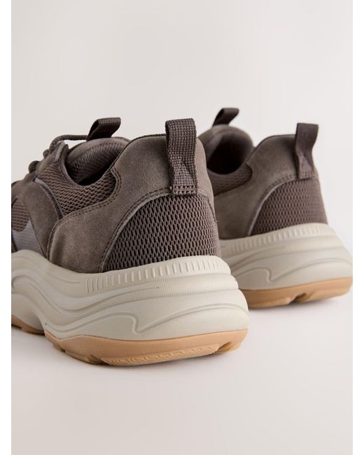 Next Brown Suede Trim Runners for men