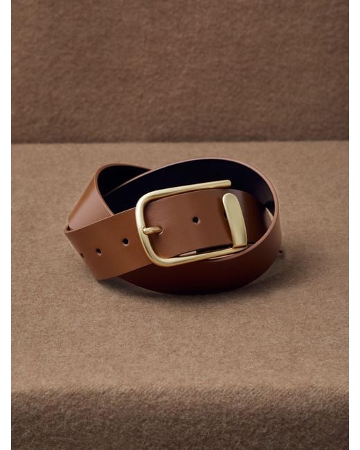 Reiss Brown Iyla - Tan Leather Half Keeper Belt, Medium (us 8-10)
