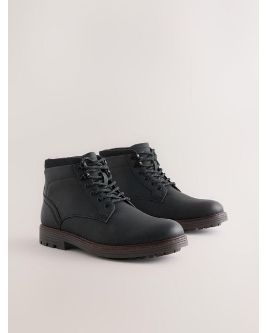 Next Black Borg Lined Chukka Boots for men