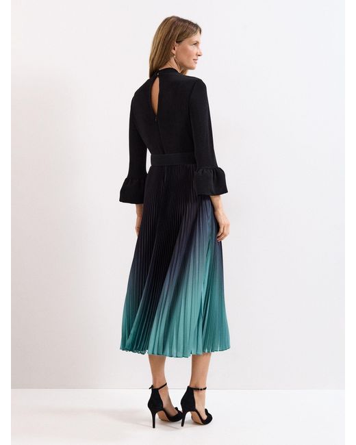 Phase Eight Black Petite Meloni Ombre Dress