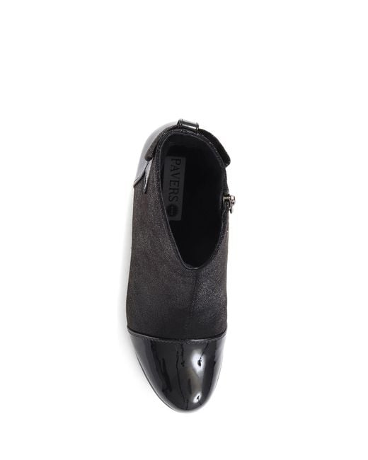 Pavers Black Wider Fitting Ankle Boots