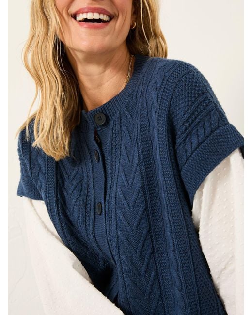 FatFace Blue Odette Button Front 2