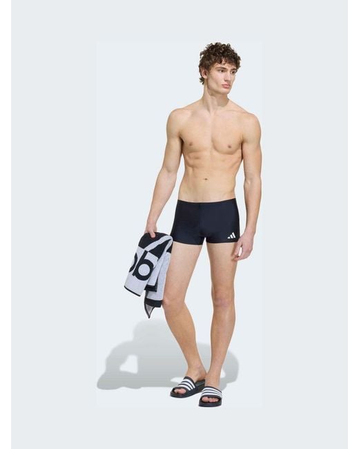 Adidas Black Solid Swim Boxers for men