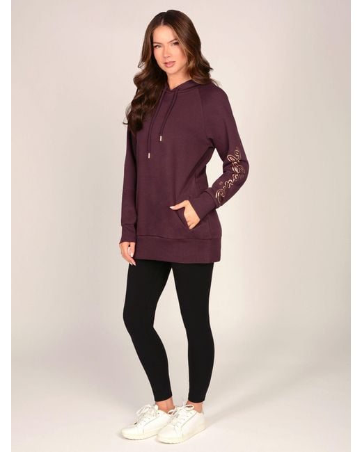 Pineapple Purple Longline Hoodie